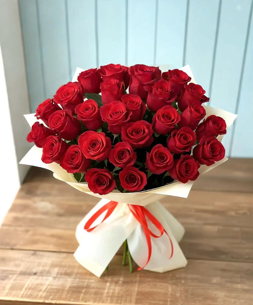 Букет 29 Красных роз в Зарубино Новгородская область