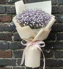Букет цветов из:  Гипсофила в Зарубино Новгородская область