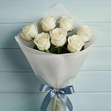 Букет 7 Белых роз Эдлесс Лав #REPLACE_PRED# Зарубино Новгородская область