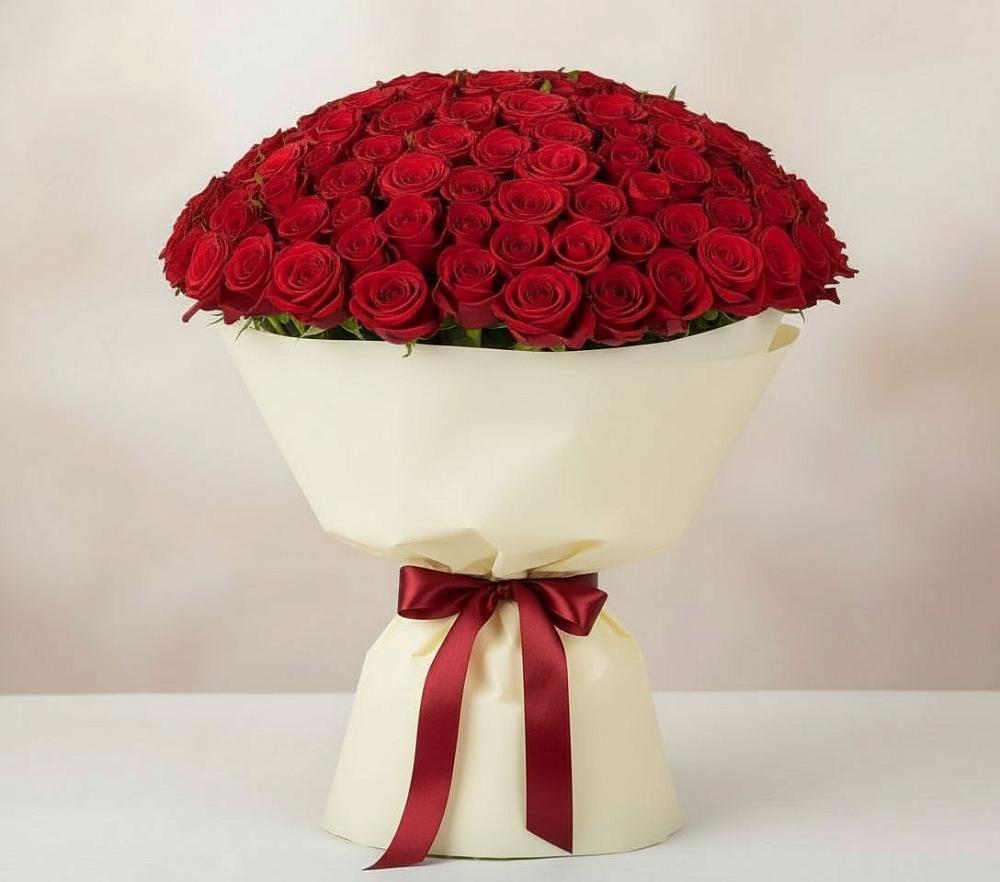 Букет 101 Красная роза Милано в Зарубино Новгородская область