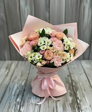 Букет цветов из:  Гвоздики, Розы и Хризантемы в Зарубино Новгородская область