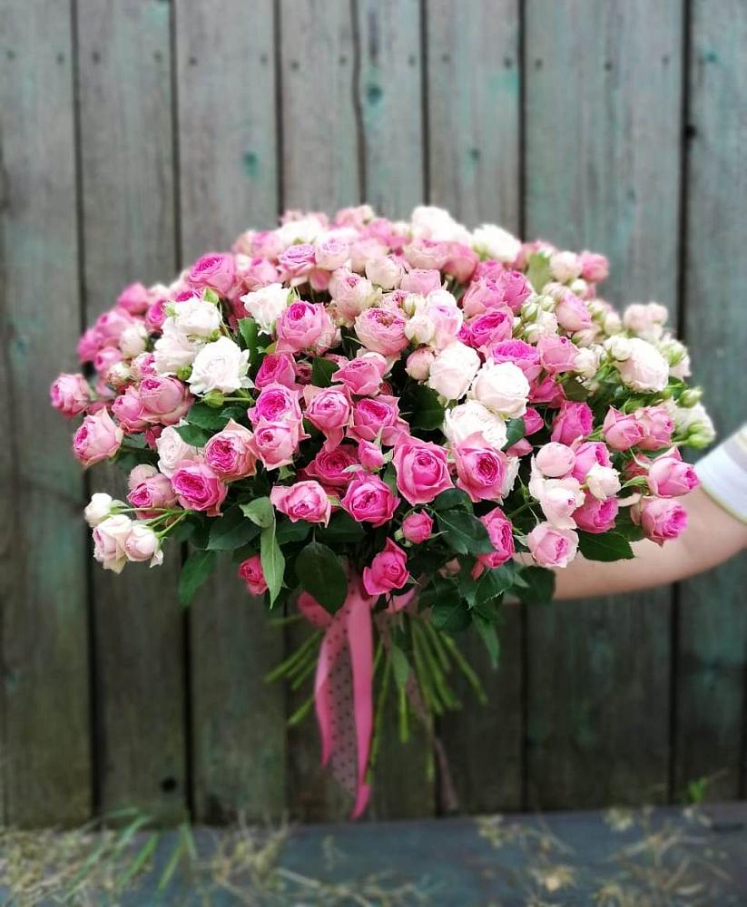 Букет Розовые кустовые розы Натали и Лав Лидия в Зарубино Новгородская область