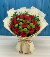 Букет цветов из:  Розы и Хризантемы в Зарубино Новгородская область