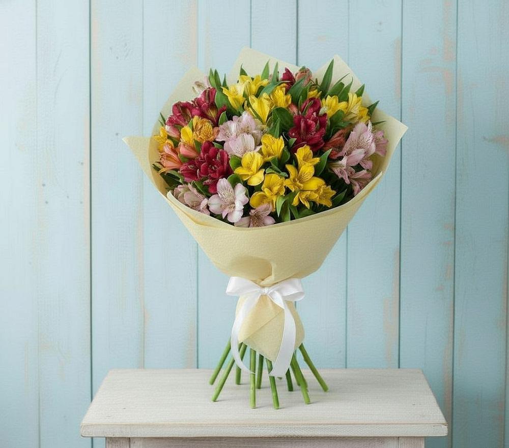 Букет цветов из: Альстромерии в Зарубино Новгородская область